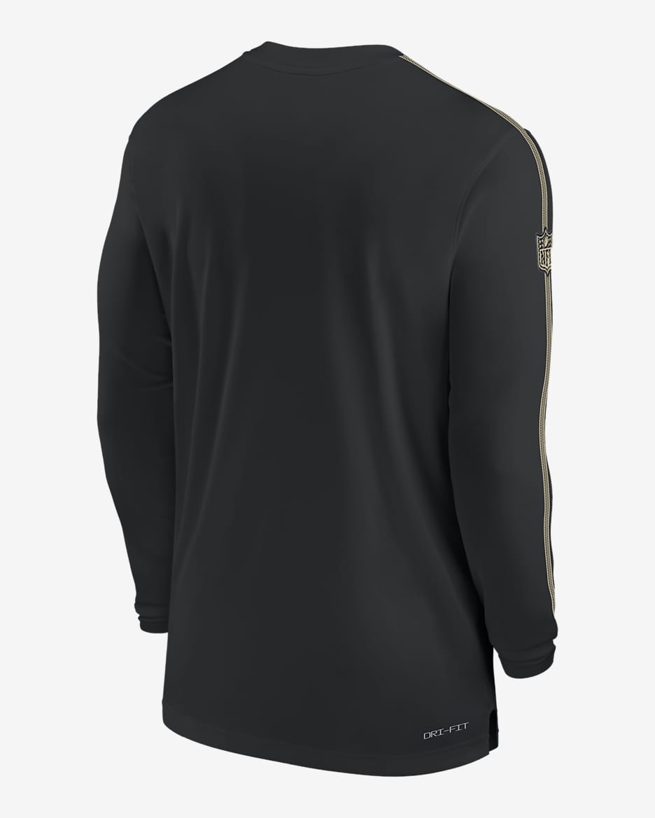 New Orleans Saints Sideline Coach Men's Nike Dri-FIT NFL Long-Sleeve Top - Black