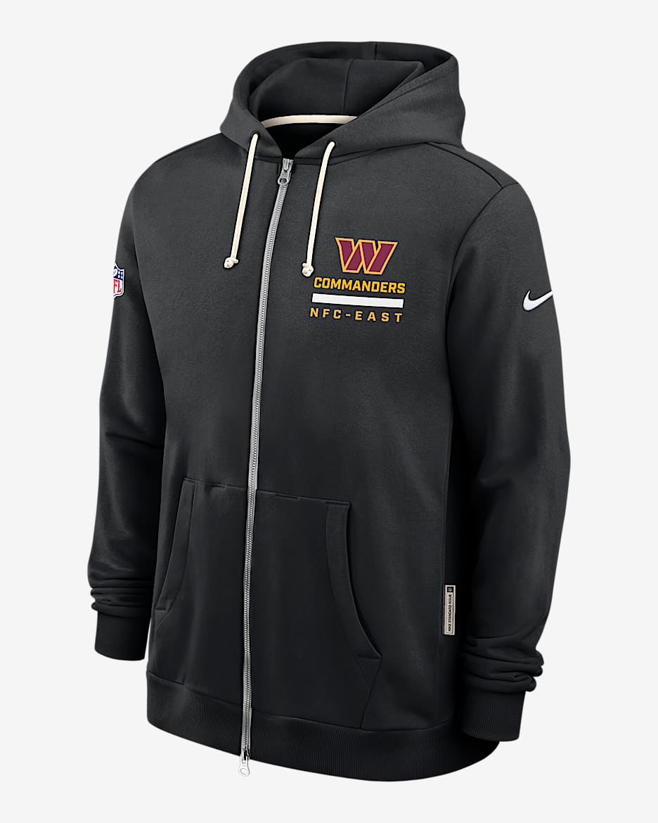 Washington Commanders Utility Player Sideline Men's Nike Dri-FIT NFL Full-Zip Hoodie - Black