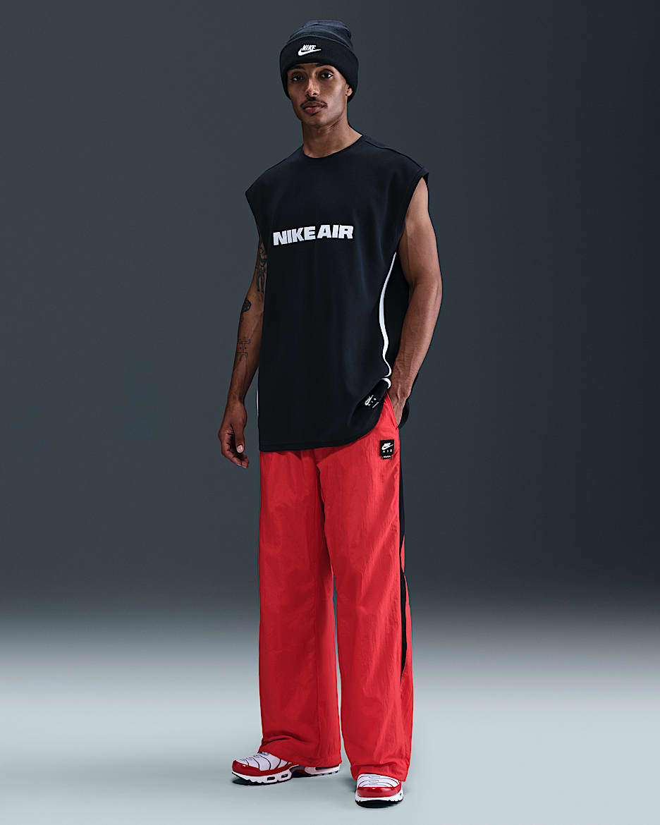 Nike Air Men's Woven Track Pants - University Red/Black/Black