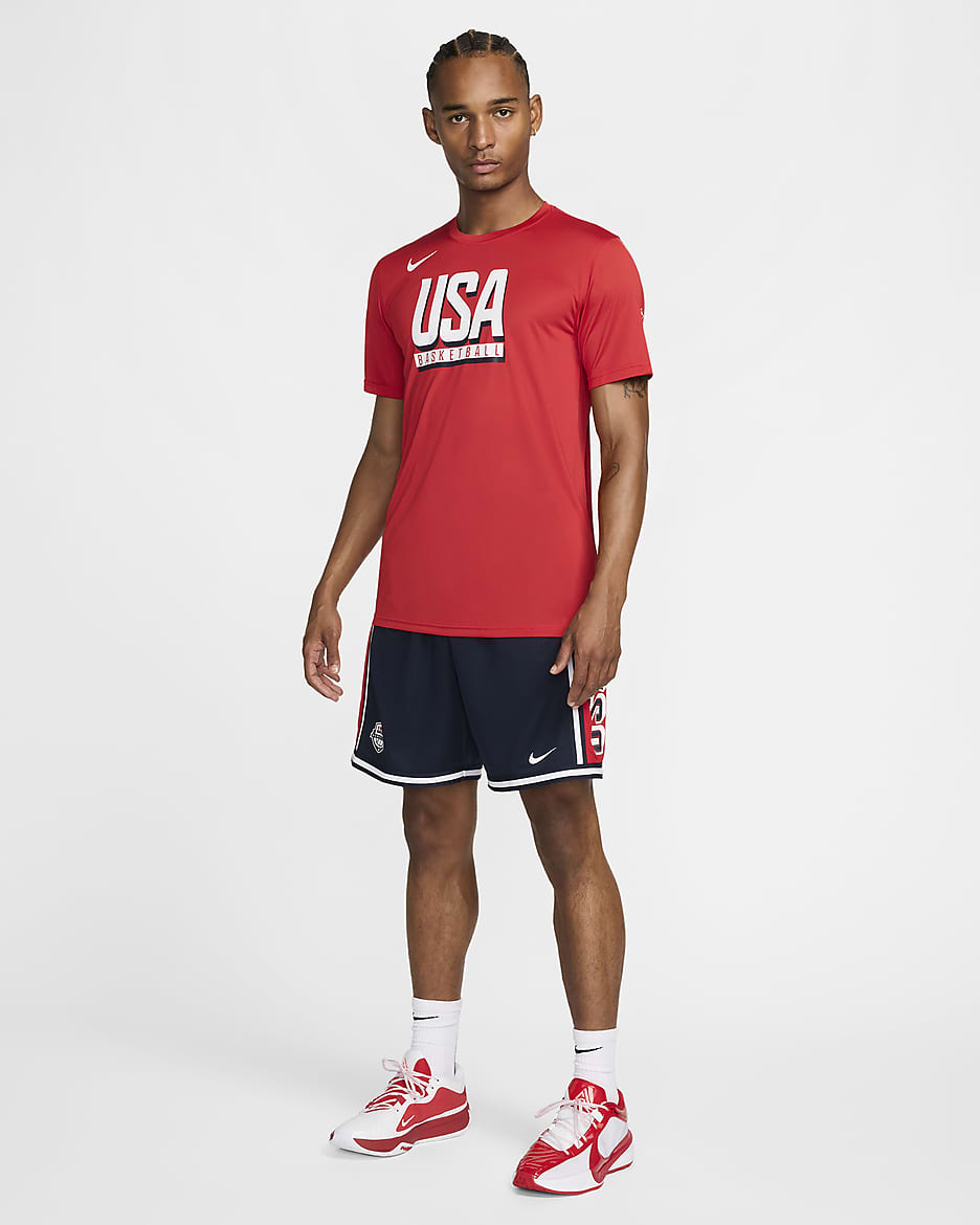 Practice EE. UU. Camiseta de baloncesto Nike - Hombre - Sport Red/Sport Red/Blanco