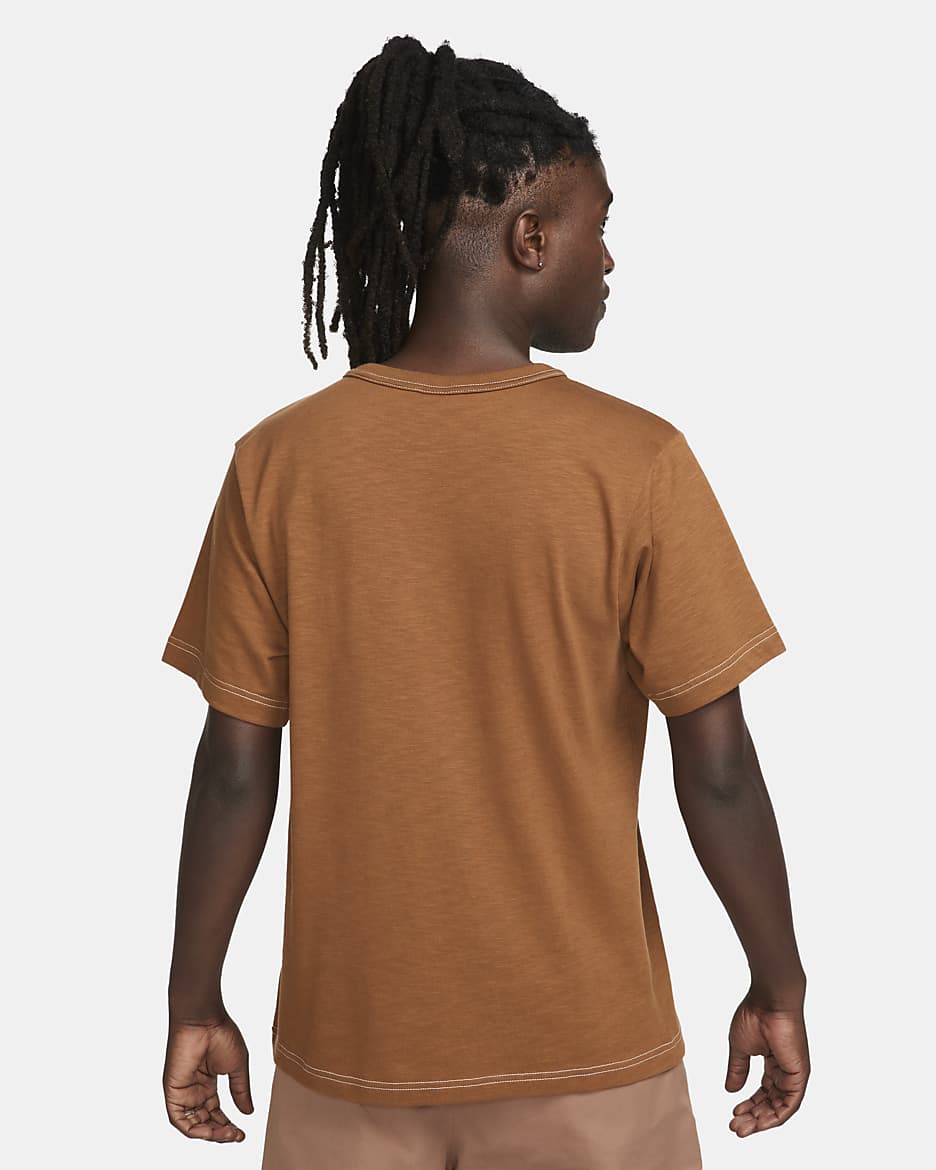 Nike Life Kurzarm-Strickoberteil für Herren - Light British Tan/Phantom