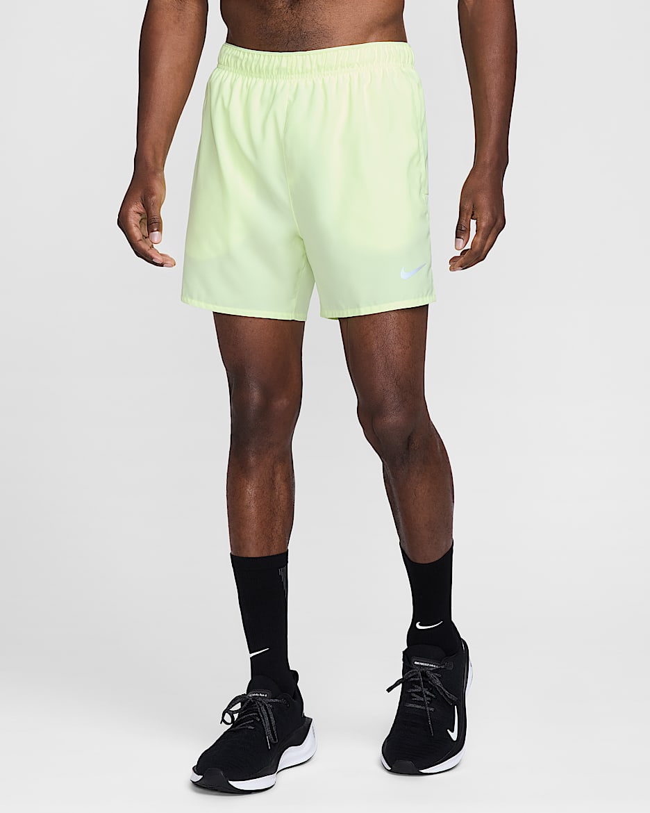 Nike Challenger Men's Dri-FIT 13cm (approx.) Brief-lined Running Shorts - Barely Volt/Barely Volt/Barely Volt
