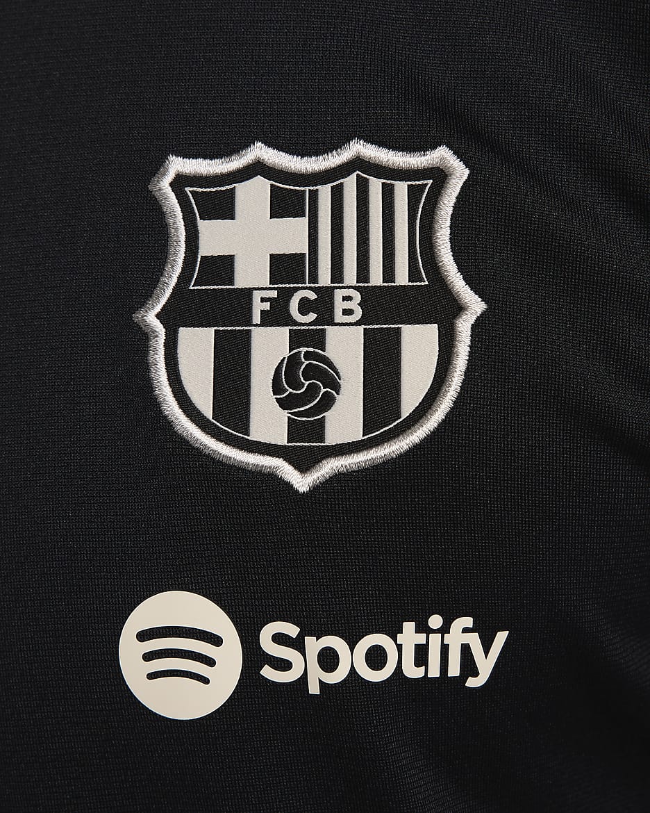 Fato de treino de futebol de malha Nike Dri-FIT Strike FC Barcelona para homem - Preto/Vermelho Noble/Azul Royal intenso/Castanho Orewood claro