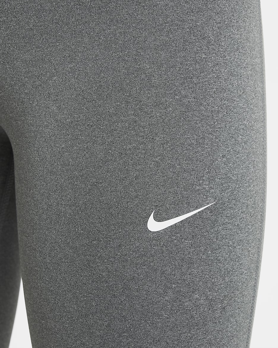 Legging Nike Pro Dri-FIT pour ado (fille) - Carbon Heather/Blanc