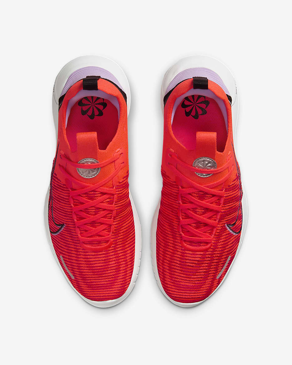 Nike Free RN NN Straßenlaufschuh für Damen - Bright Crimson/University Red/Lilac Bloom/Schwarz