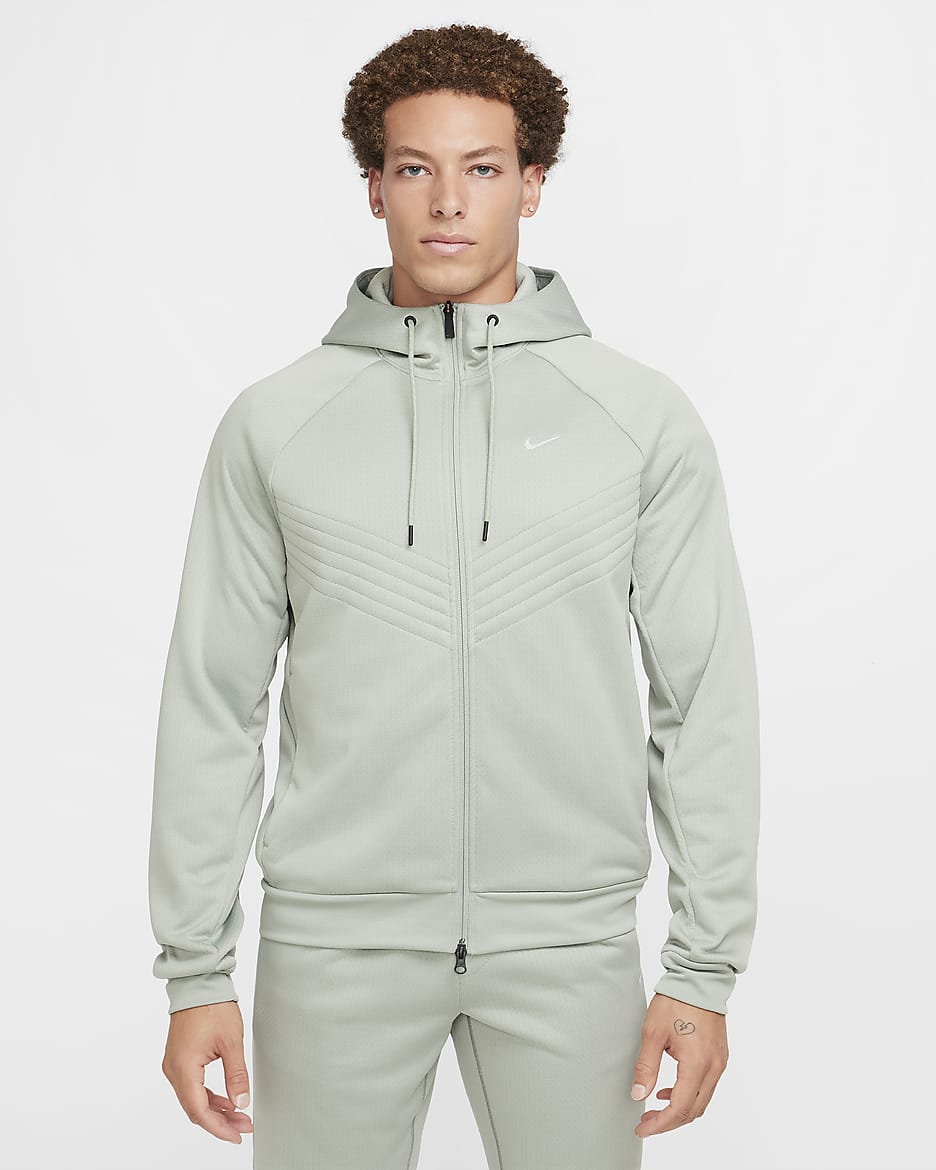 Veste d'hiver à zip déperlante Therma-FIT Nike Therma Sphere pour homme - Jade Horizon/Noir/Jade Horizon