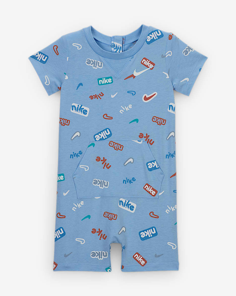 Mono corto de manga corta para bebé Nike E1D1 - Azul psíquico