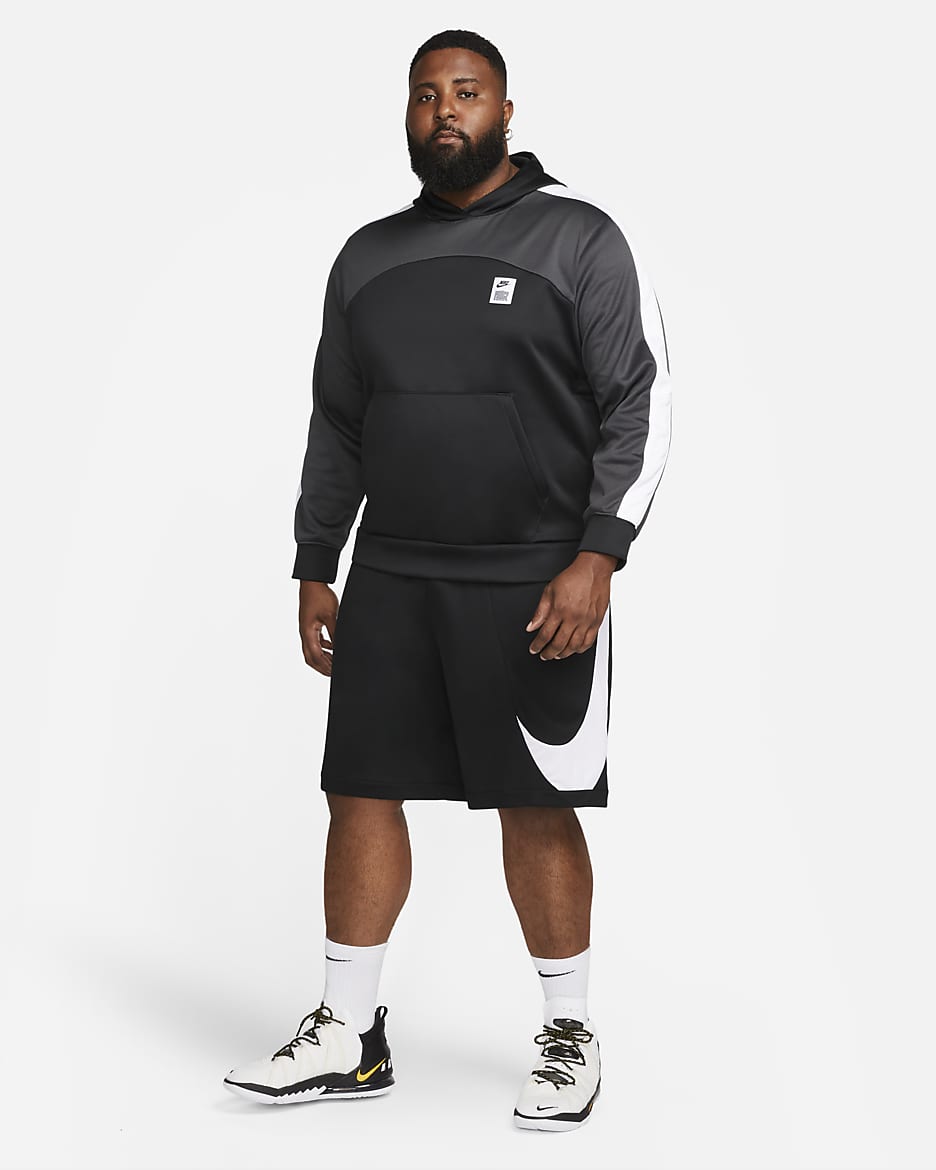 Nike Starting 5 Therma-FIT baskethettegenser til herre - Svart/Dark Smoke Grey/Hvit/Dark Smoke Grey