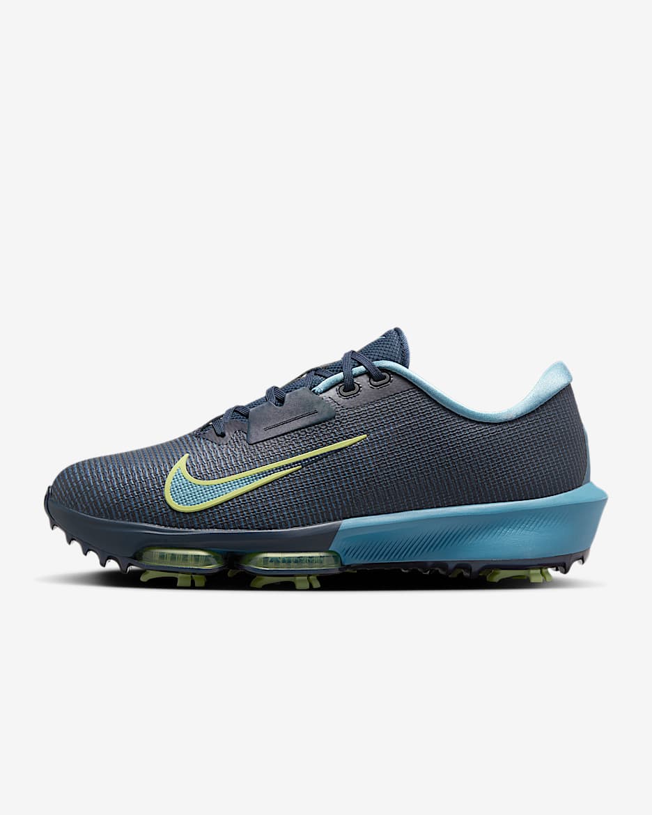 Tenis de golf (anchos) Nike Infinity Tour 2 - Azul marino militar/Azul humeante/Toque de limón claro