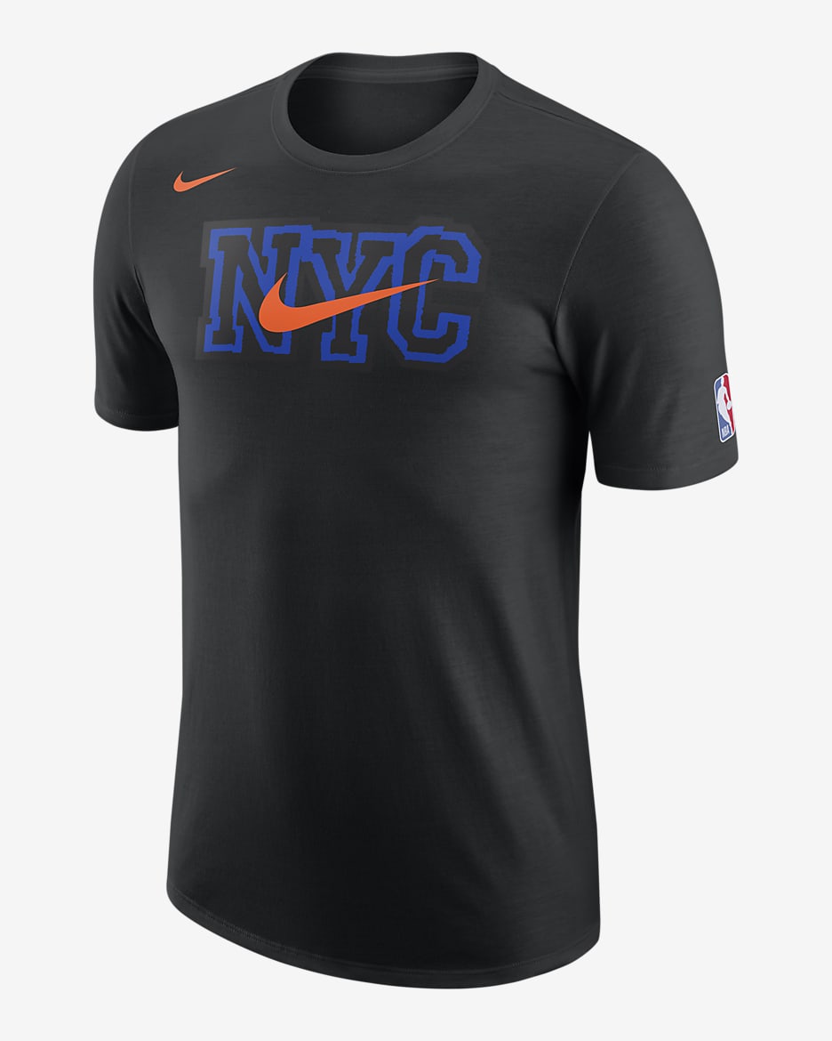 New York Knicks City Edition Men's Nike NBA Logo T-Shirt - Black