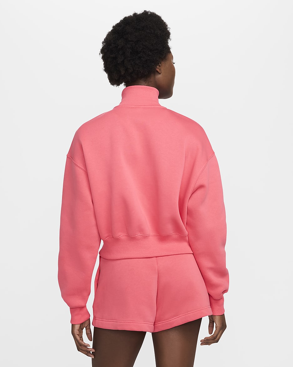 Nike Sportswear Phoenix Fleece Women's 1/2-Zip Cropped Sweatshirt - Aster Pink/Sail