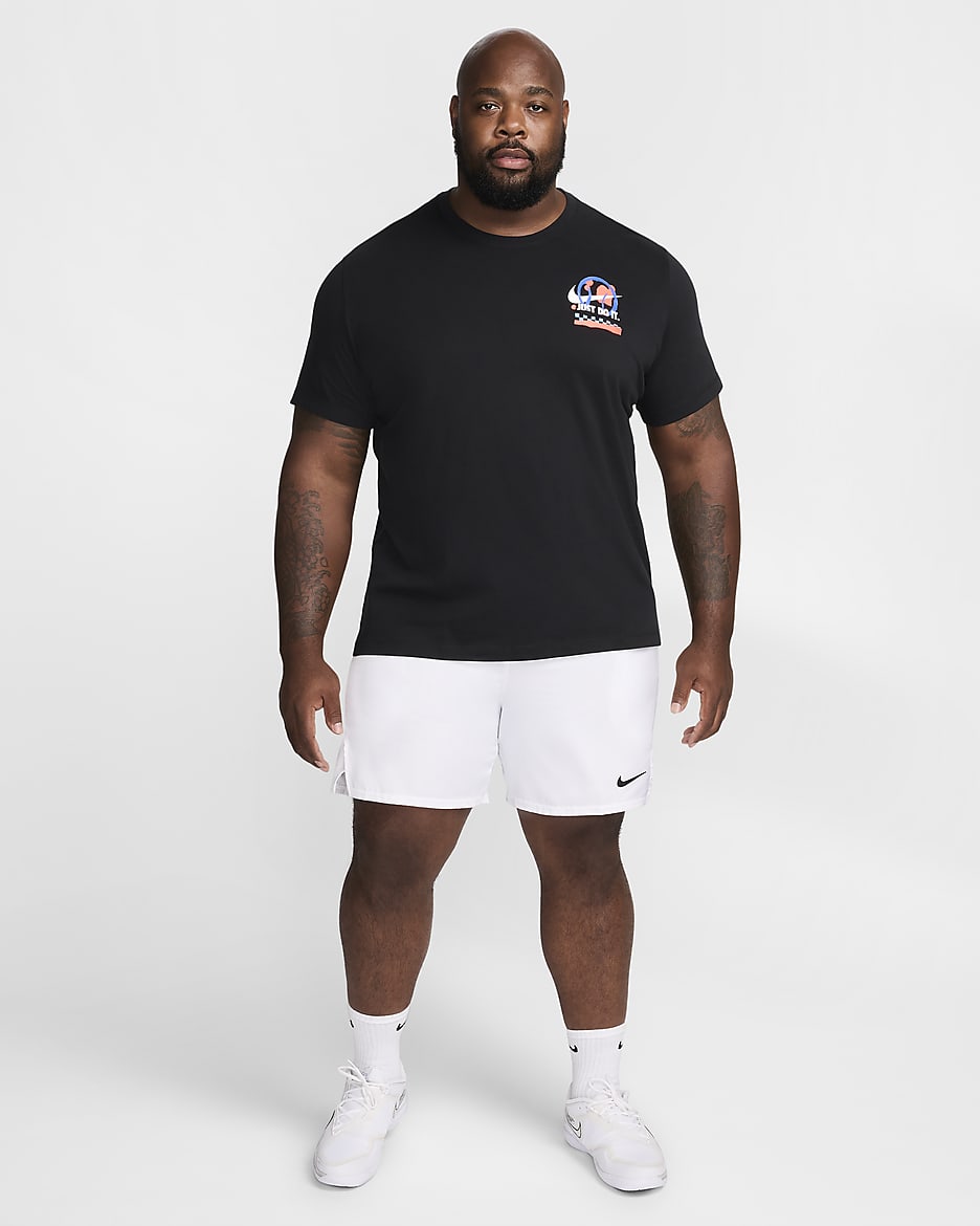 NikeCourt Dri-FIT férfi teniszpóló - Fekete