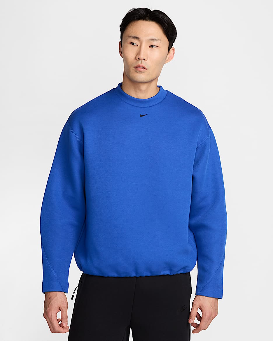 Sudadera de cuello redondo de tejido Fleece para hombre Nike Tech - Royal juego/Negro