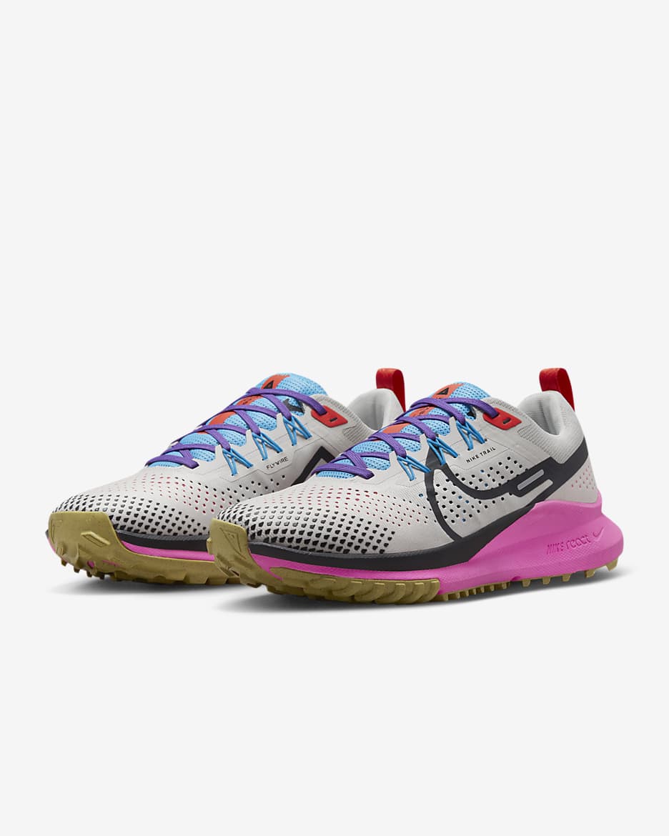 Nike Pegasus Trail 4 Women's Trail Running Shoes - Light Orewood Brown/Blue Lightning/Pink Spell/Dark Smoke Grey