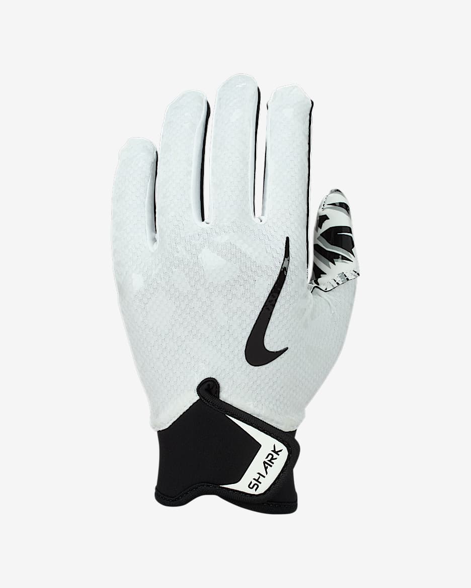 Guantes de fútbol americano para niños talla grande (1 par) Nike Shark 2.0 - Blanco