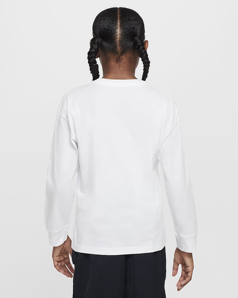 Nike Sportswear Big Kids' (Girls') Long-Sleeve T-Shirt - White