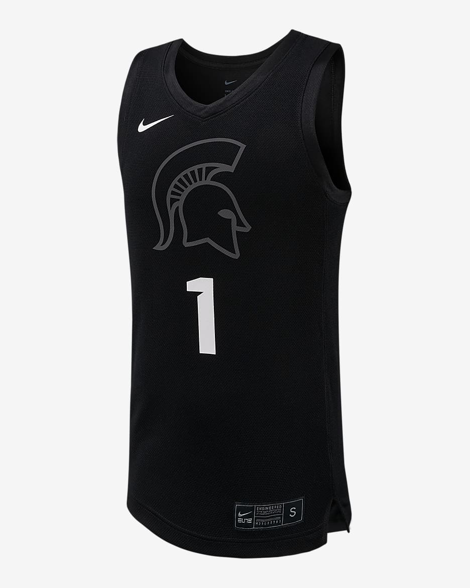 Jersey de básquetbol universitario Nike Replica Michigan State - Negro