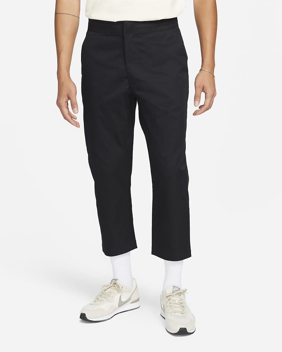 กางเกงผู้ชายขายาว 5 ส่วนไม่มีซับใน Nike Sportswear Style Essentials - ดำ/Sail/Ice Silver/ดำ