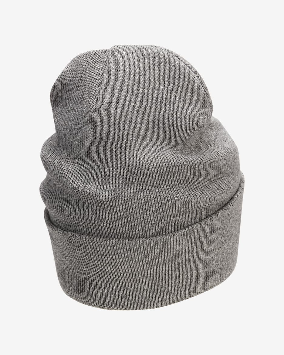 Nike Peak Tall Cuff Futura Beanie - Carbon Heather/White