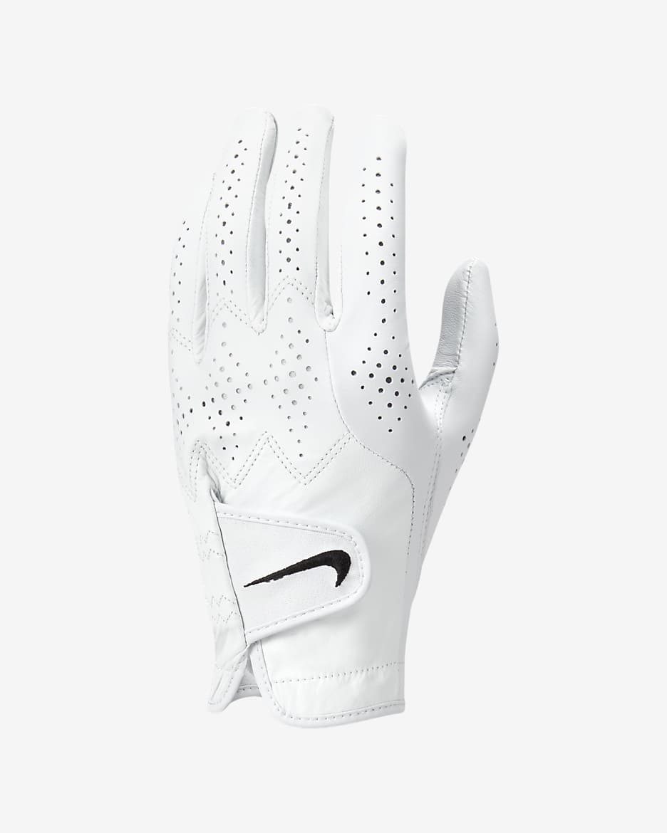 Guante de golf para hombre (izquierdo, talla normal) Nike Tour Classic 4 - Blanco perla/Negro