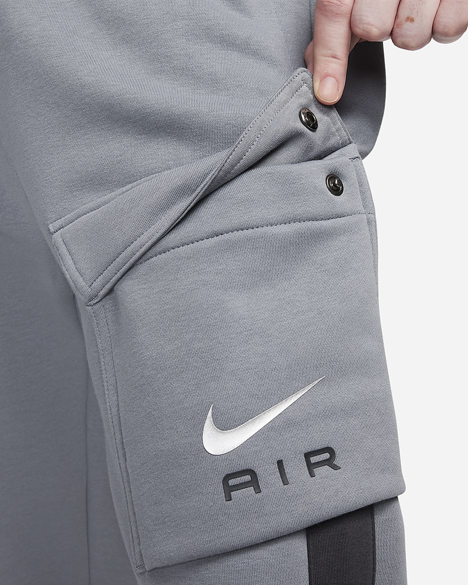 Nike Air Men's Fleece Cargo Trousers - Cool Grey/Anthracite