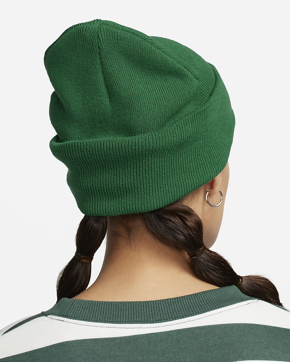 Nike Peak Tall Cuff Futura Beanie - Malachite/White