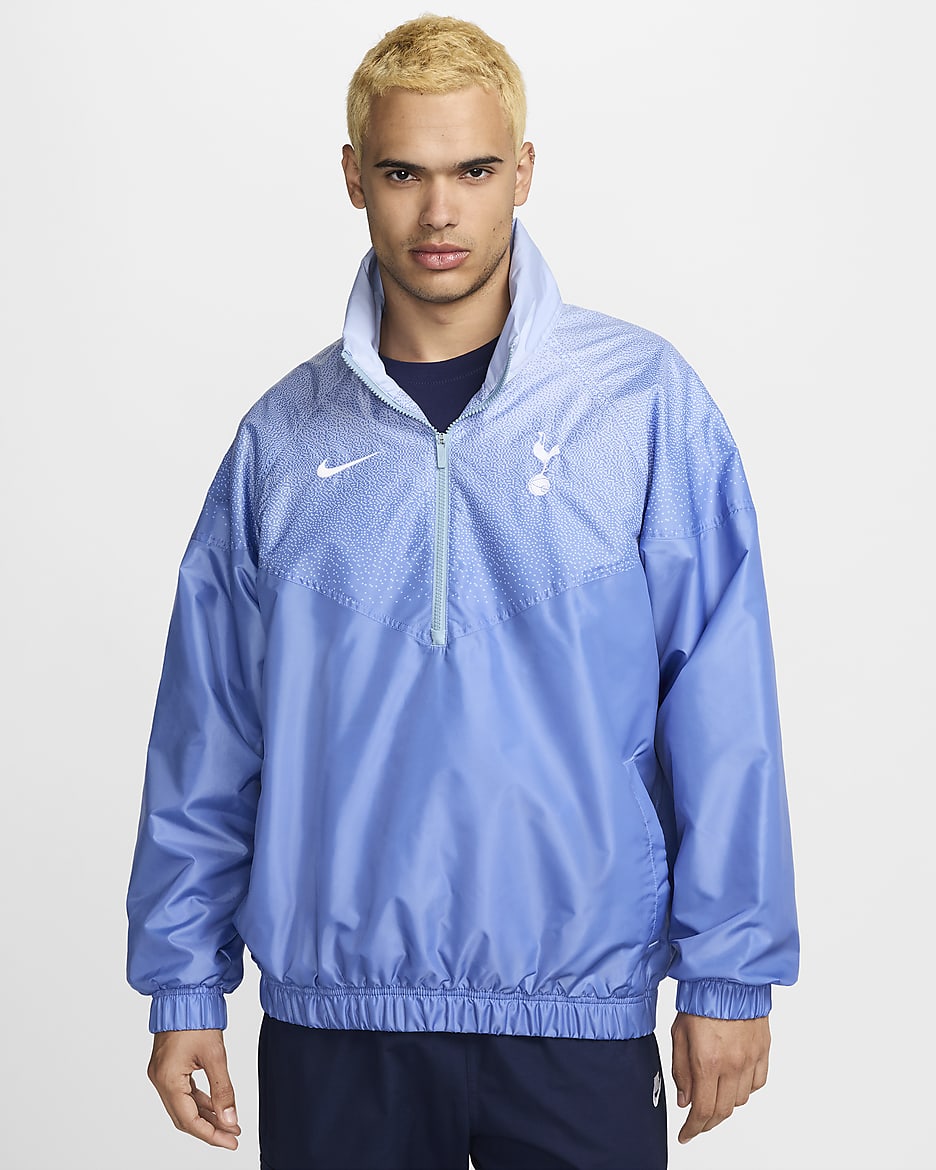 Casaco de futebol anoraque Nike Tottenham Hotspur Windrunner para homem - Polar/Cobalt Bliss/Azul Worn/Branco