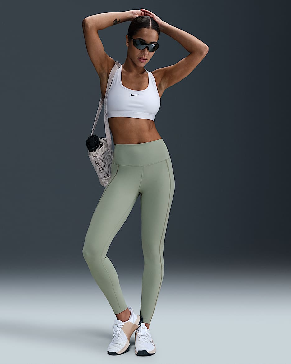 Leggings i fullängd Nike One Fitted med hög midja för kvinnor - Jade Horizon