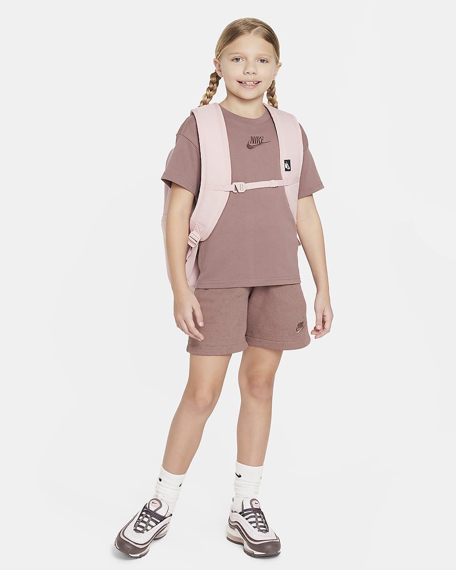 Playera para niños talla grande Nike Sportswear - Malva humeante