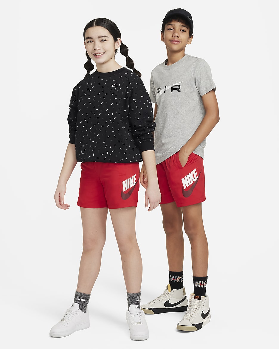 Shorts in tessuto Nike Sportswear – Ragazzi - University Red