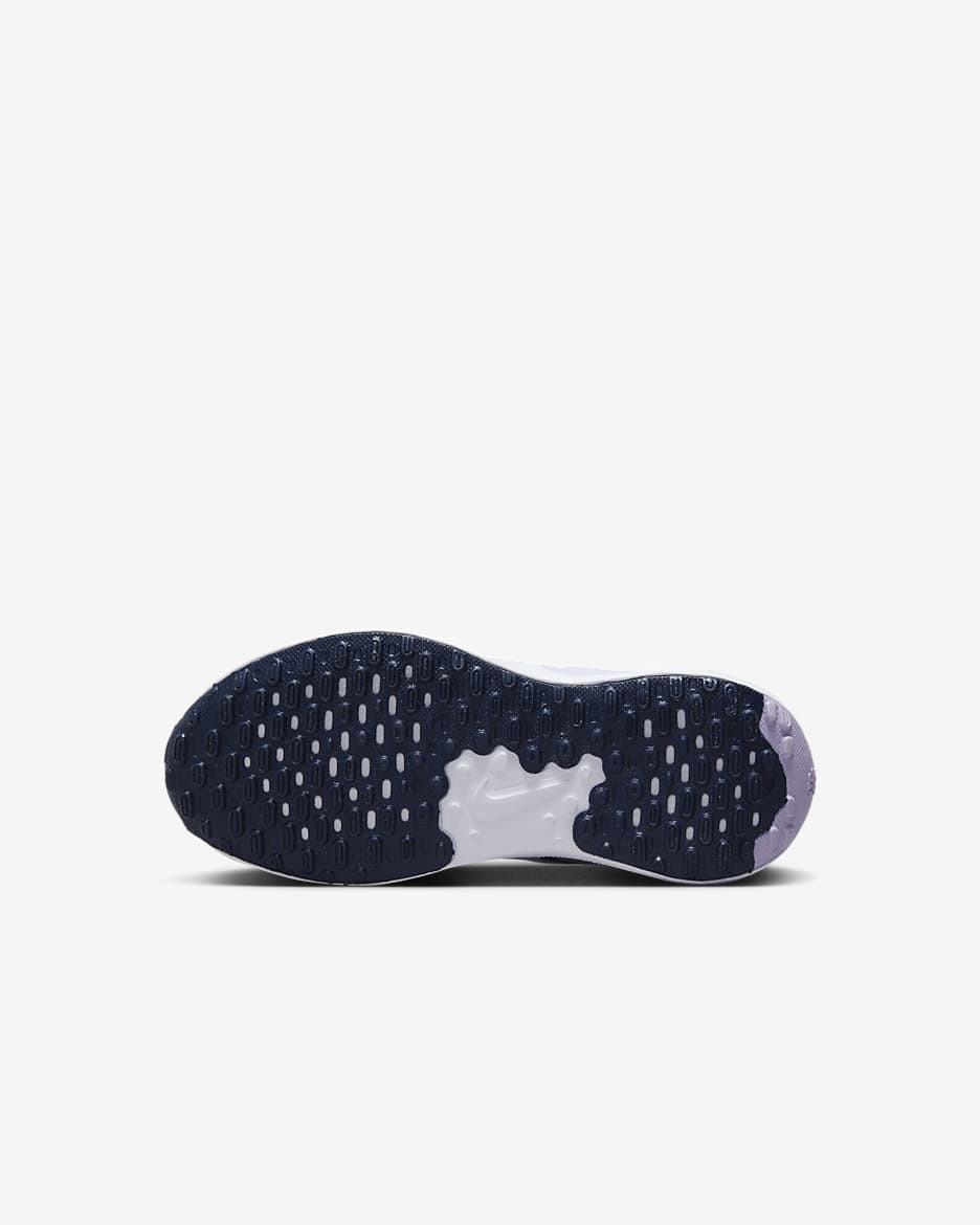 รองเท้าเด็กเล็ก Nike Revolution 7 - Football Grey/Lilac Bloom/Lilac/Midnight Navy