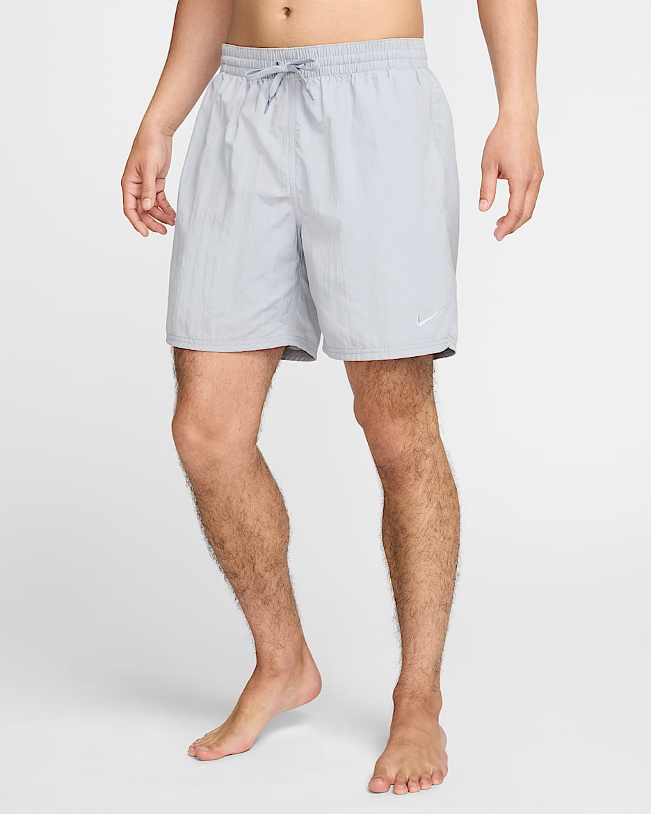 Shorts de vóleibol de 18 cm con forro completo para hombre Nike Swim Breaker Icon - Gris lobo/Gris lobo