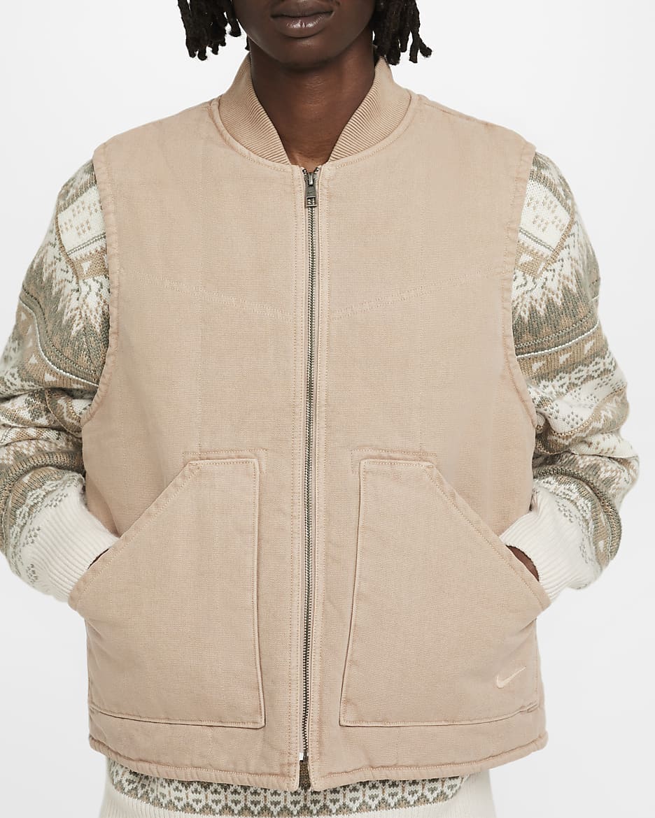 Nike Life Men's Padded Work Vest - Hemp/Hemp