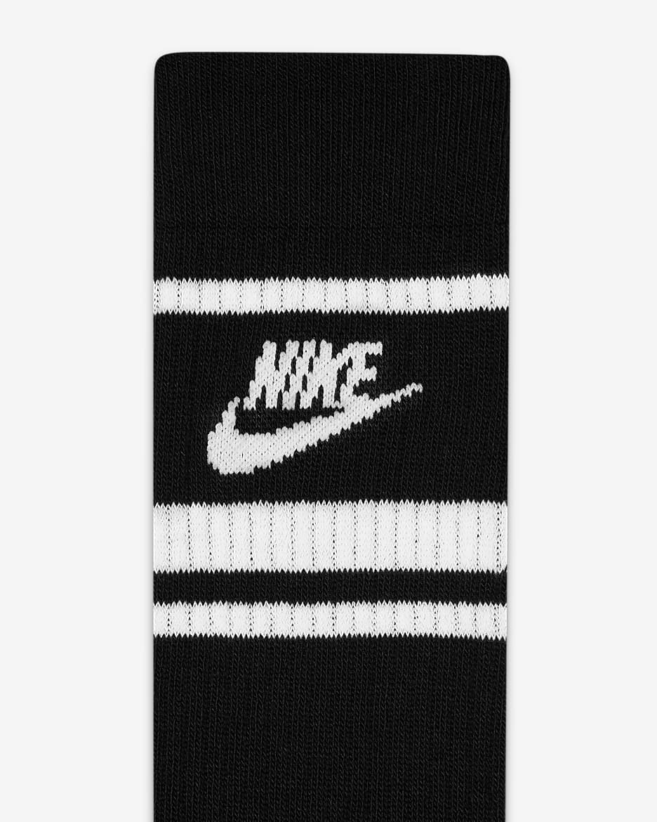 Nike Sportswear Dri-FIT Everyday Essential Crew Socks (3 Pairs) - Black/White