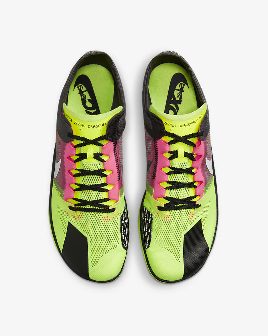 Nike ZoomX Dragonfly XC Cross-Country Spikes - Volt/Black/Hyper Pink/White