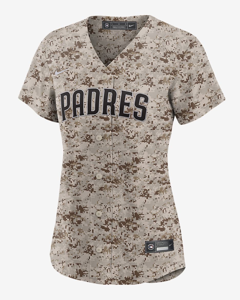 San Diego Padres USMC Women's Nike MLB Replica Jersey - Desert Camo