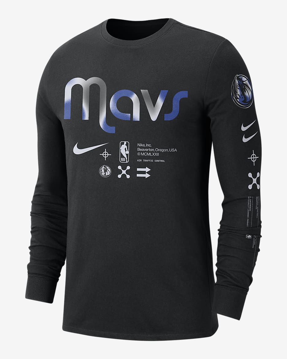 Dallas Mavericks Men's Nike NBA Long-Sleeve T-Shirt - Black