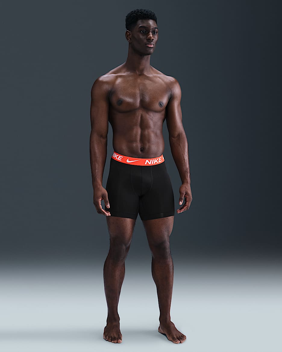 Ropa interior para hombre Nike Dri-FIT Essential Micro (paquete de 3) - Naranja
