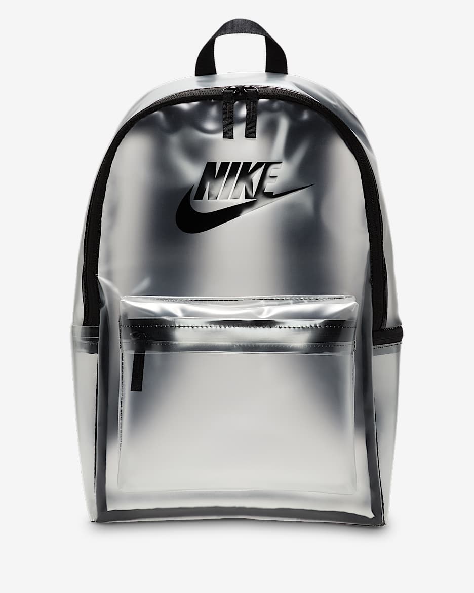 Mochila para niños grandes (25 L) Nike Heritage Crystal - Transparente/Negro/Negro