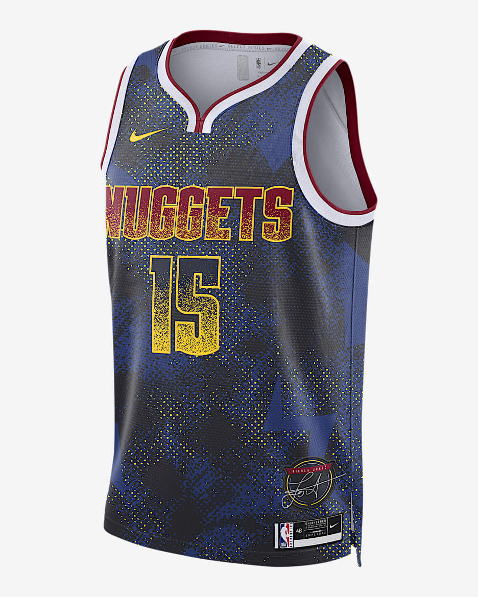 Nikola Jokić Denver Nuggets 2025/26 Select Series Men's Nike Dri-FIT NBA Swingman Jersey - Rush Blue/Amarillo