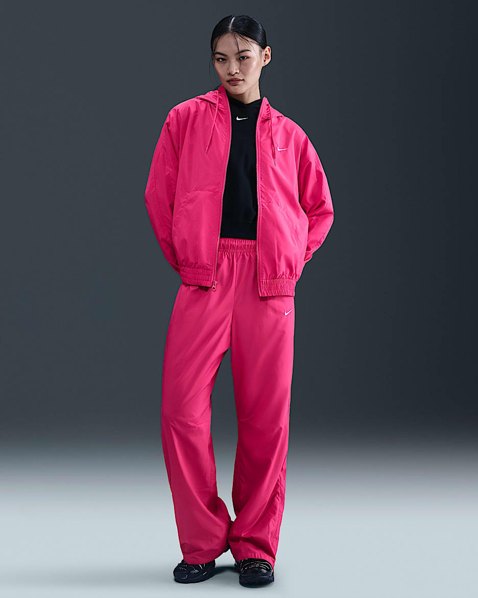 Nike Sportswear Classic Women's Mid-Rise Open-Hem Pants - Rush Pink/Sail