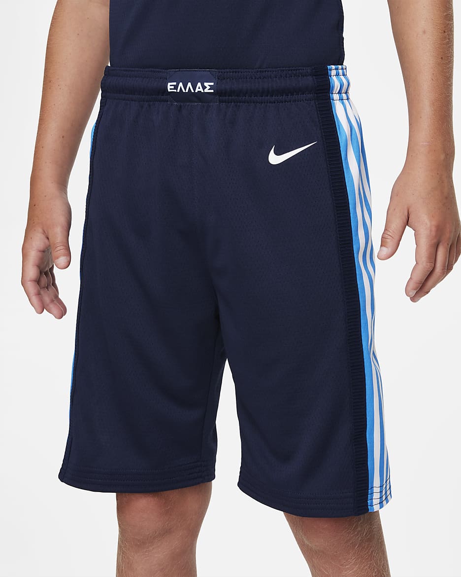 Greece (Road) Older Kids' Nike Basketball Shorts - College Navy