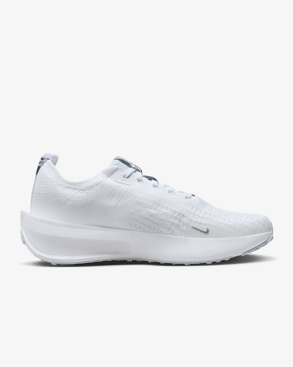 Nike Interact Run Women's Road Running Shoes - White/Pure Platinum/Metallic Silver