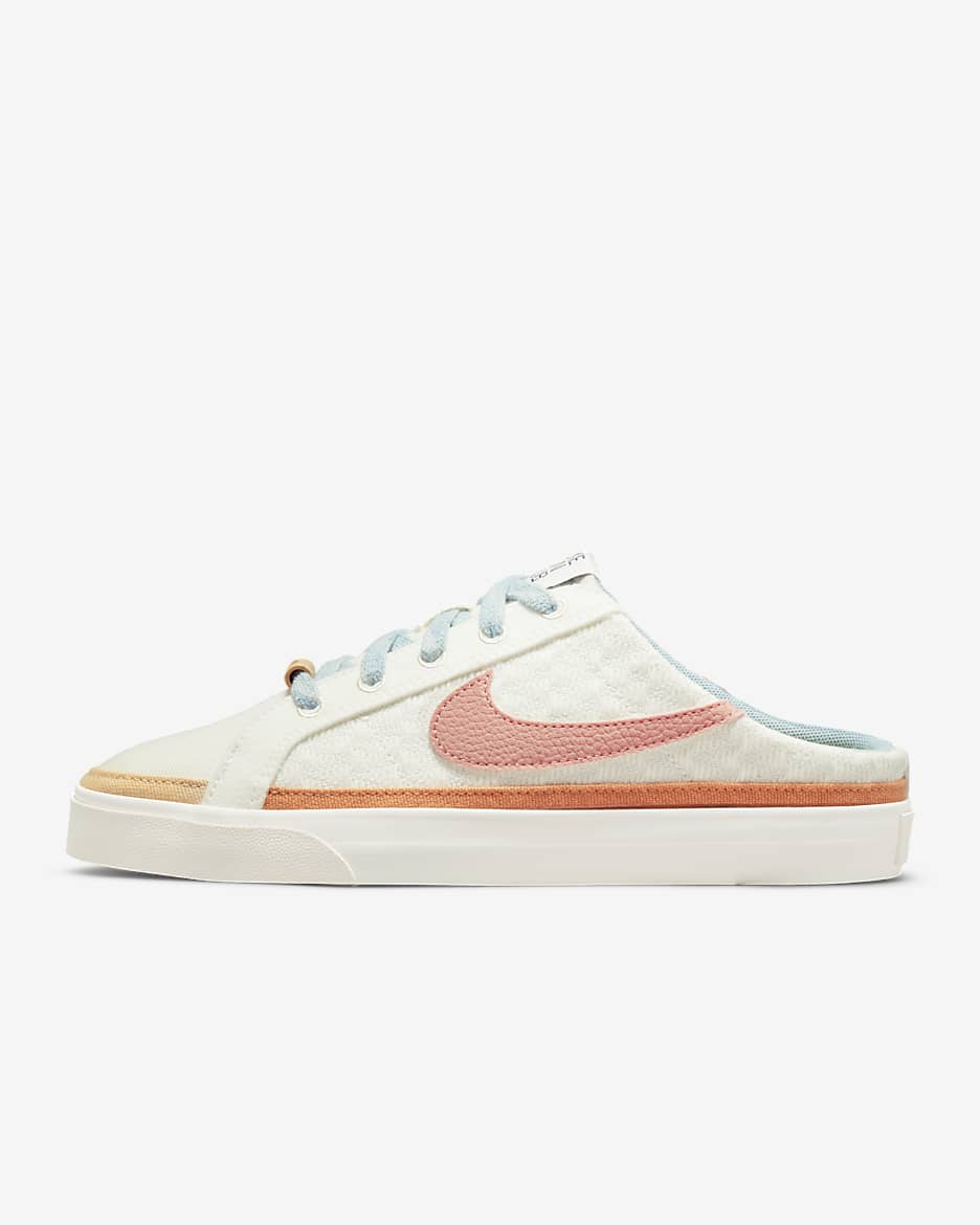 รองเท้าเปิดส้นผู้หญิง Nike Court Legacy - Sail/Sail/Worn Blue/Light Madder Root