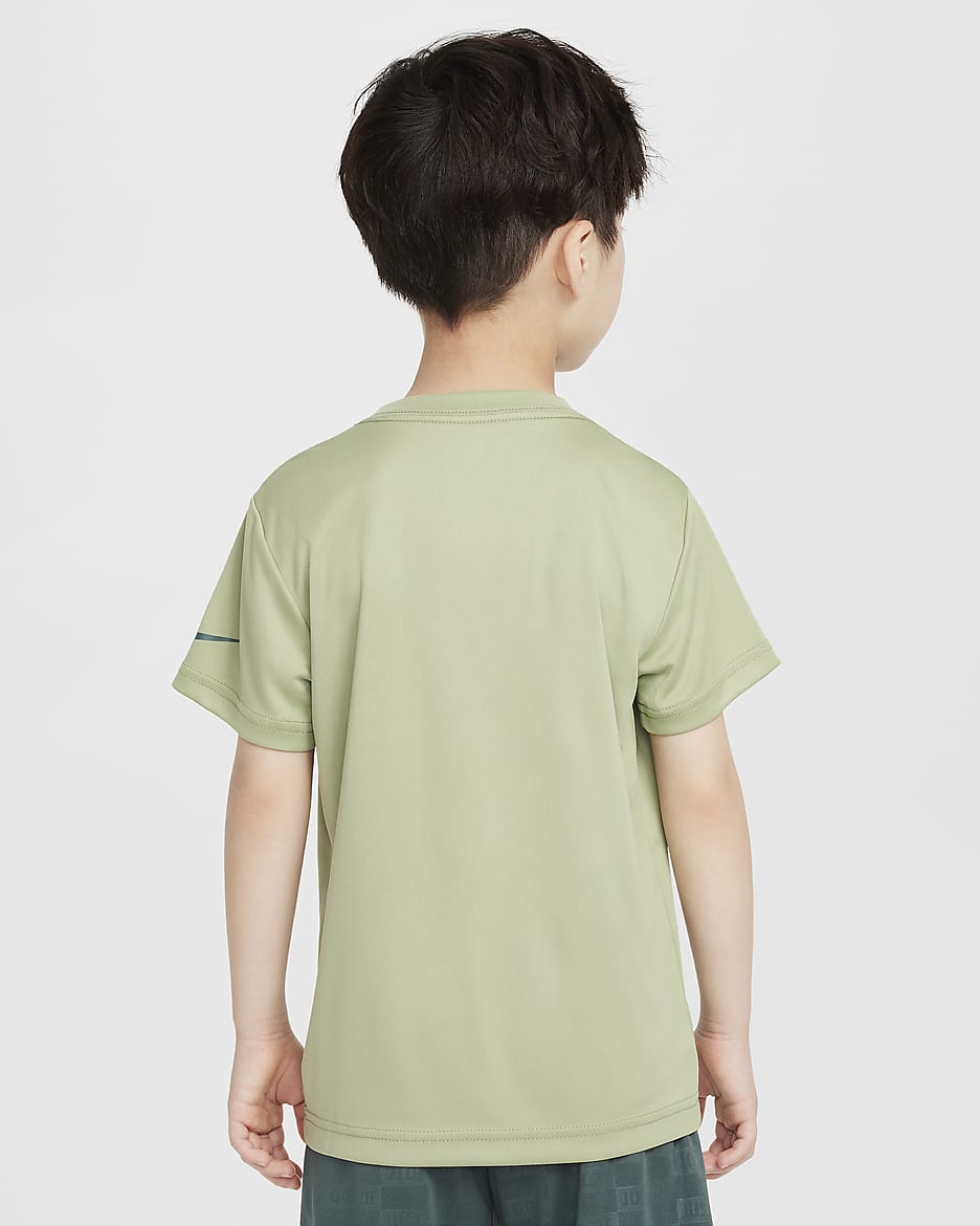 Nike Dri-FIT "Just Do It" Little Kids' Swoosh T-Shirt - Oil Green