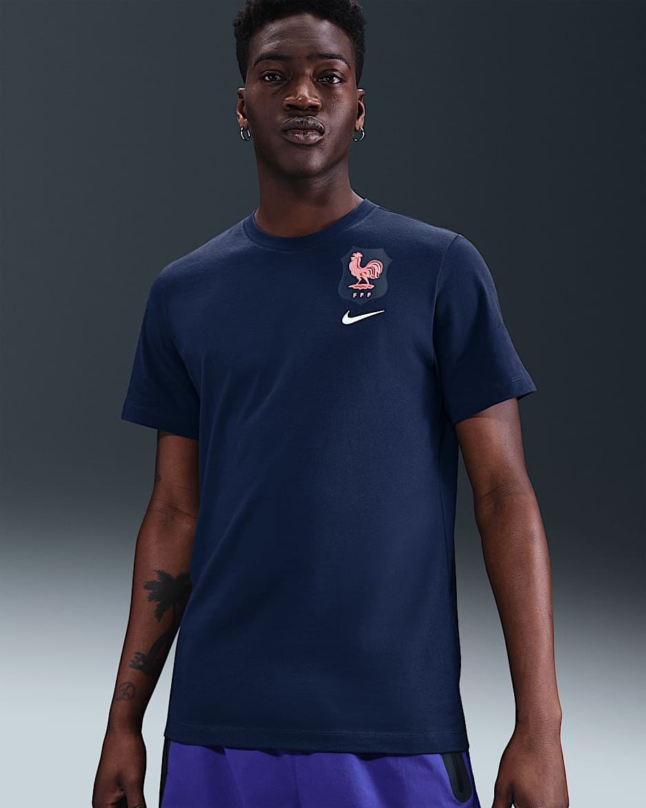 Frankreich Fußball-T-Shirt von Nike (Herren) - Blue Void