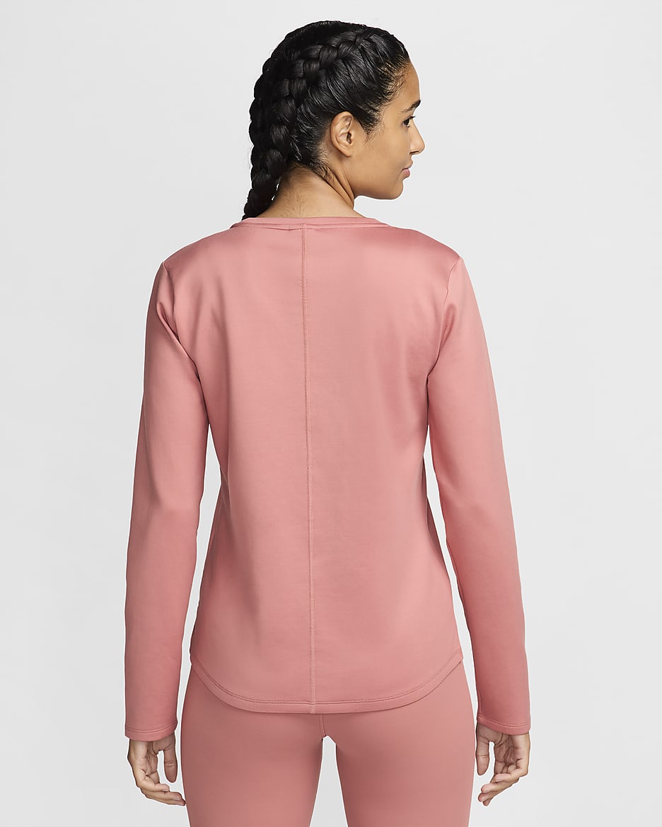 Nike Therma-FIT One Women's Long-Sleeve Top - Canyon Pink/White