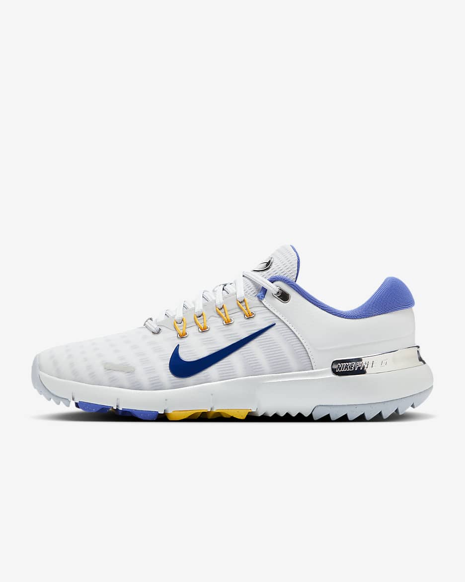 Nike Free Golf Men's Golf Shoes - Pure Platinum/University Gold/Wolf Grey/Astronomy Blue