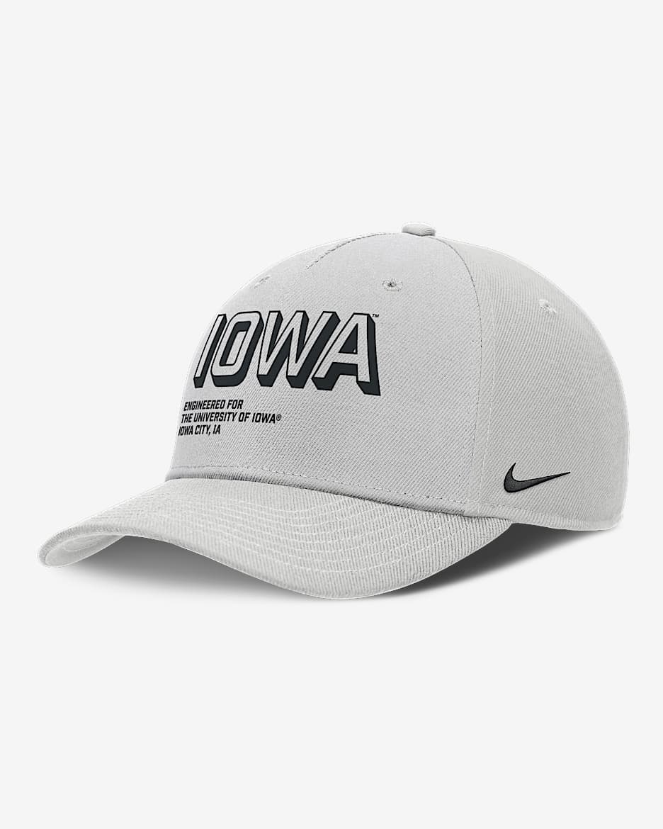 Iowa On-Field Primetime Rise Men's Nike College Adjustable Hat - Grey
