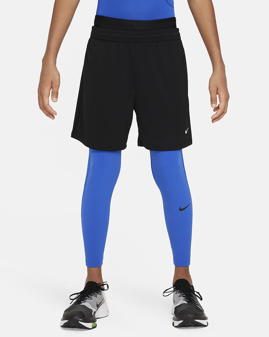 Mallas para niño talla grande Nike Pro Dri-FIT - Royal juego/Royal juego/Negro